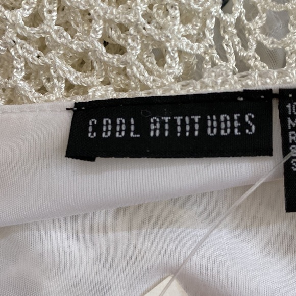 NWT Cool Attitudes Ivory knit top with adjustable straps and sequin throughout. - Picture 10 of 13